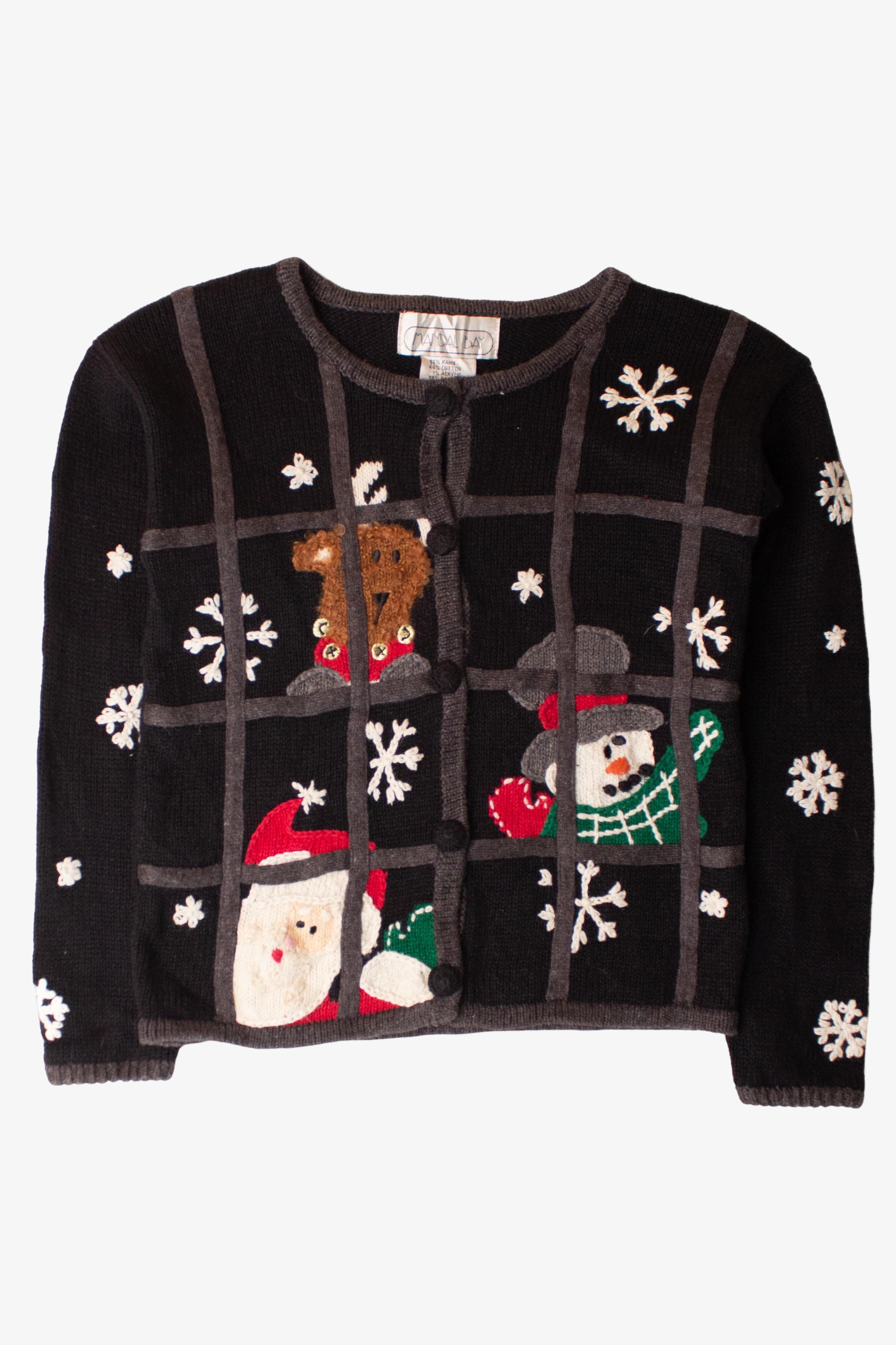 Kids Black Ugly Christmas Cardigan 63927