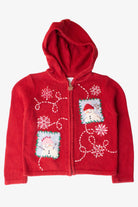 Kids Red Hooded Christmas Cardigan 63930