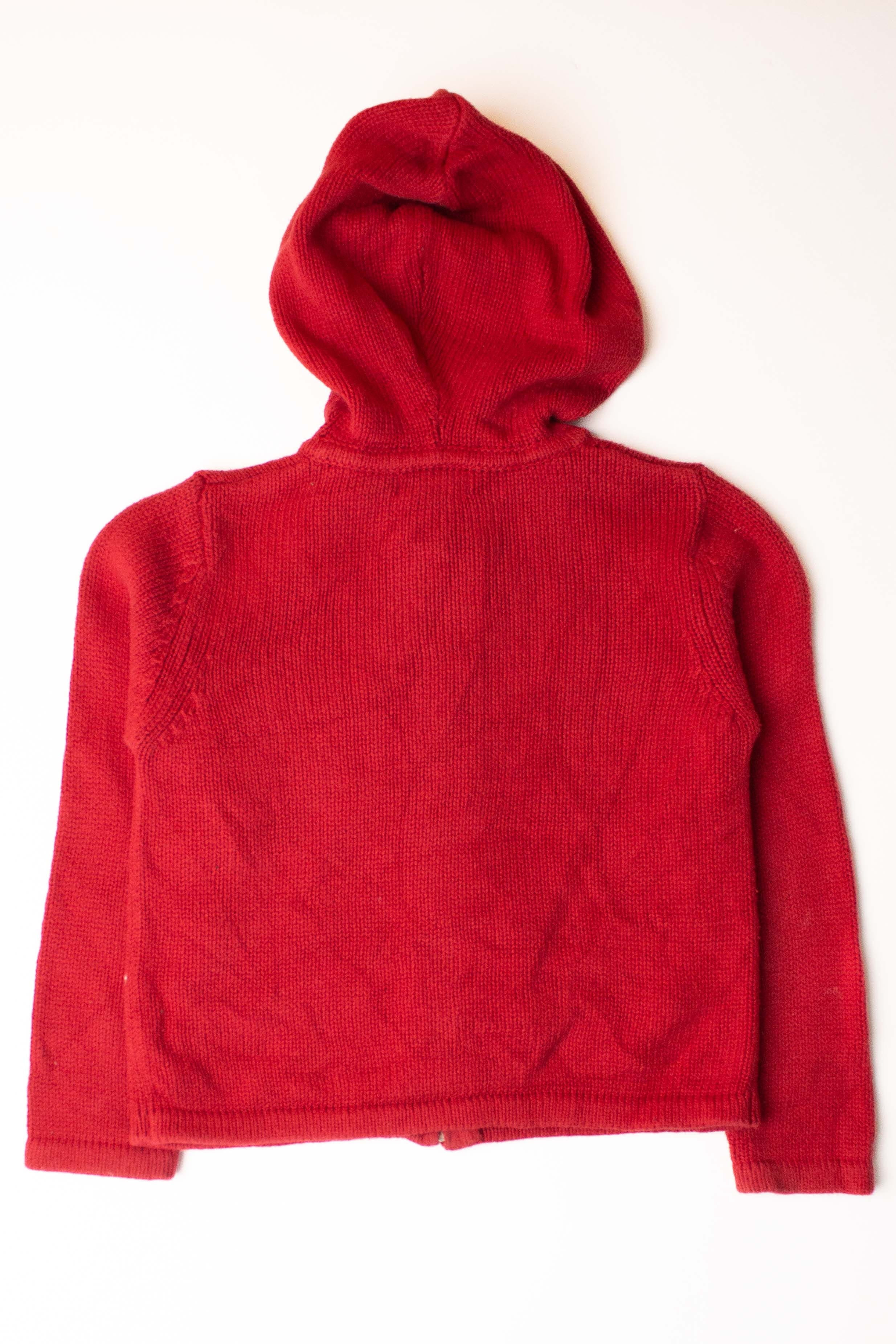 Kids Red Hooded Christmas Cardigan 63930