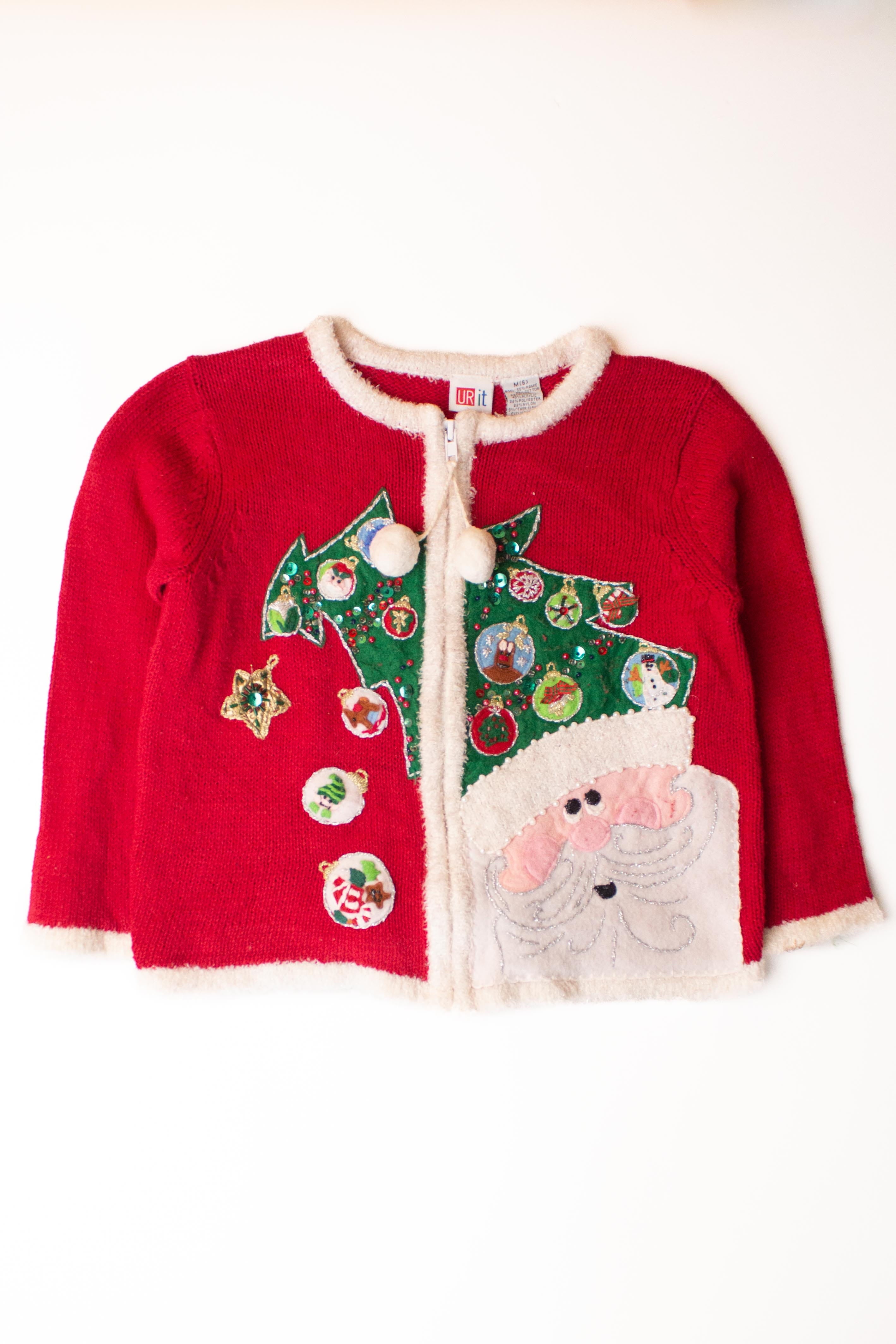 Kids Red Ugly Christmas Cardigan 63931