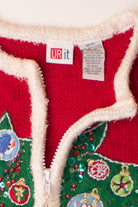 Kids Red Ugly Christmas Cardigan 63931