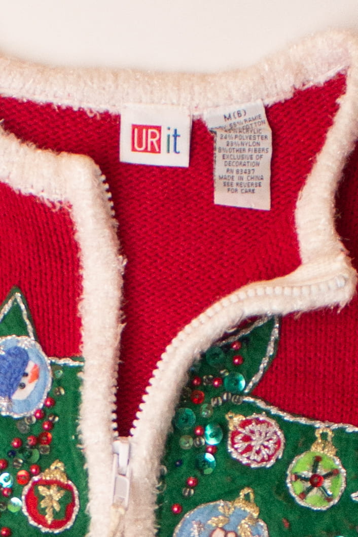 Kids Red Ugly Christmas Cardigan 63931
