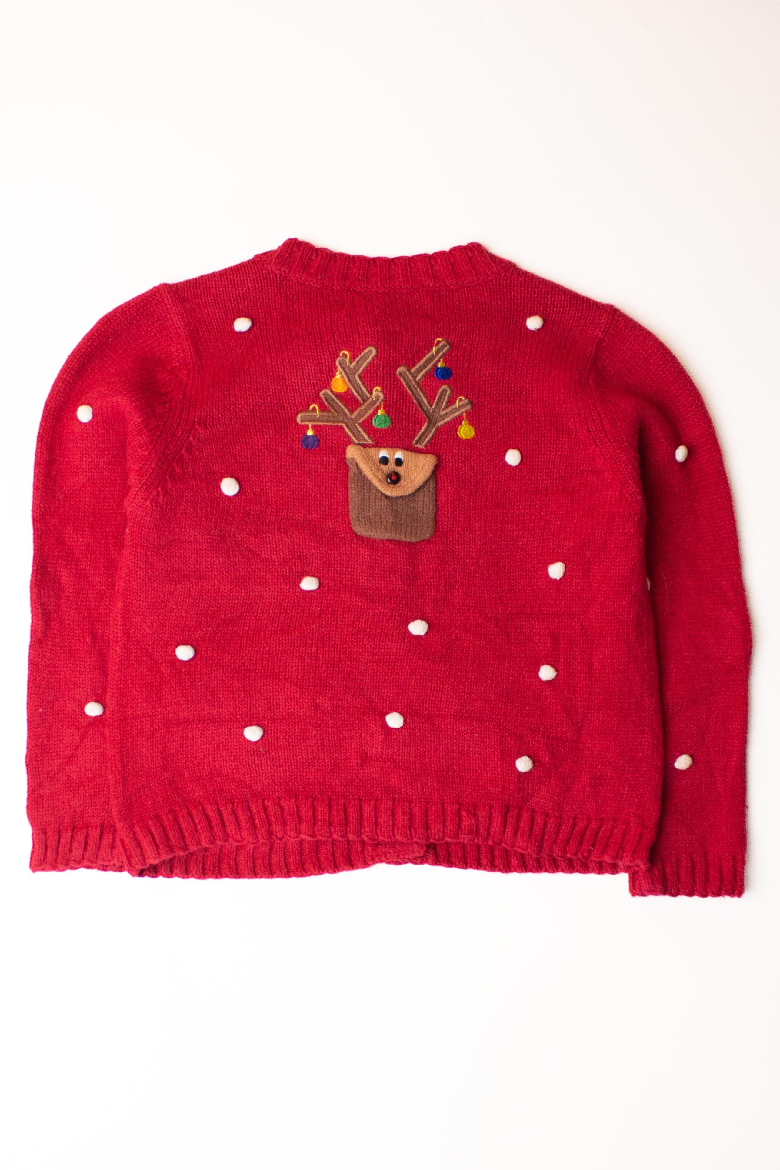 Kids Red Ugly Christmas Cardigan 63932