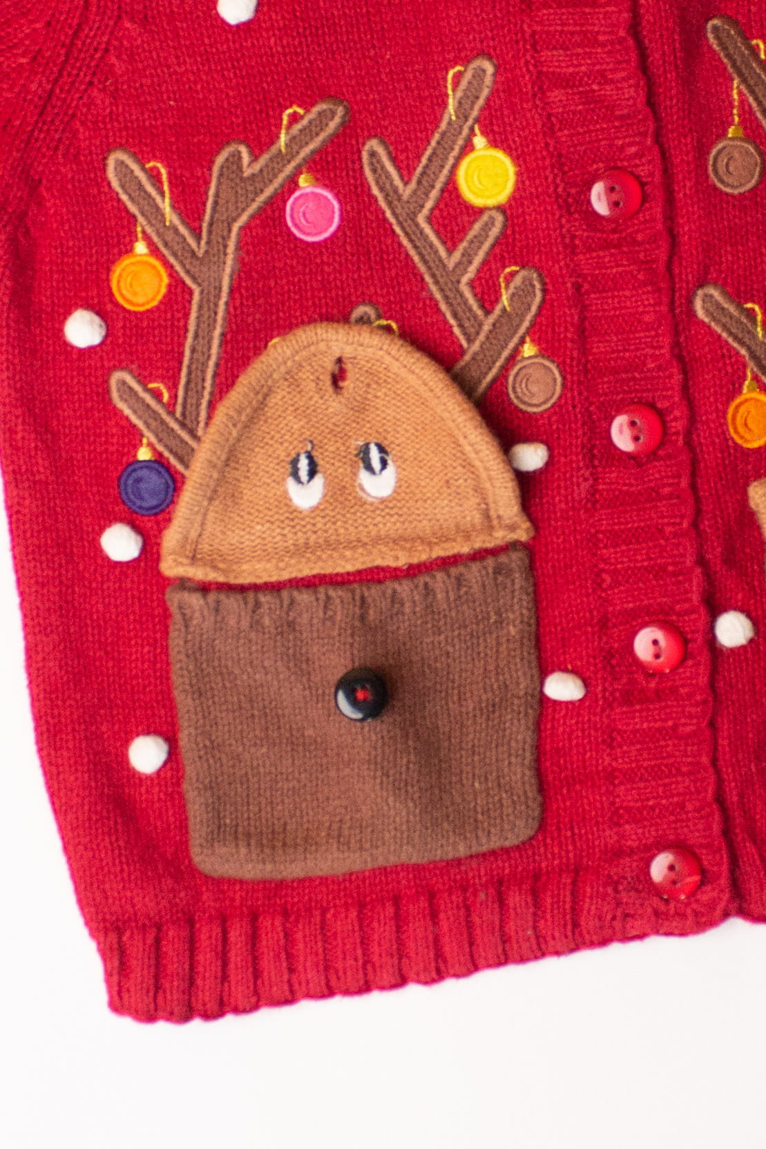 Kids Red Ugly Christmas Cardigan 63932