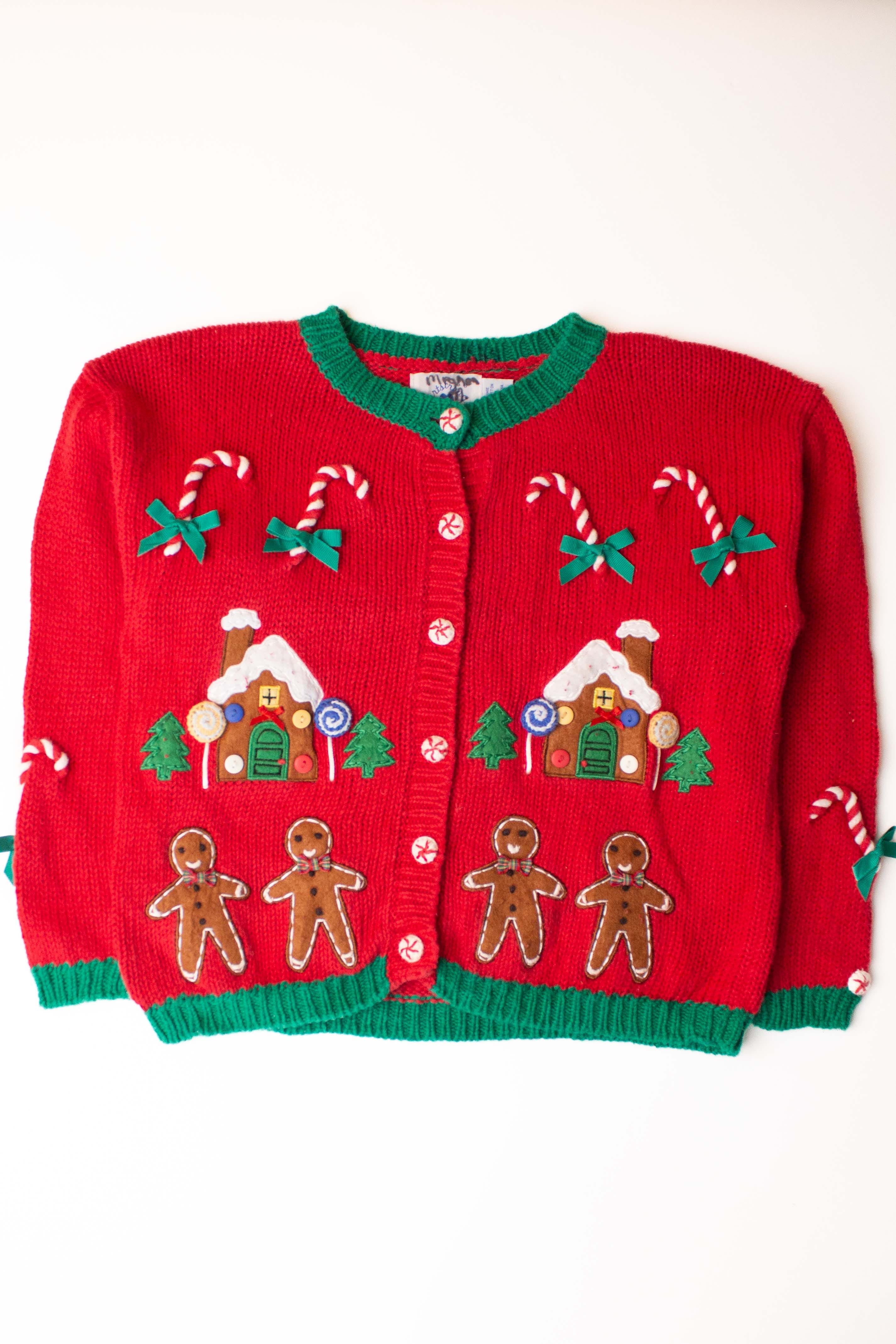 Kids Red Ugly Christmas Cardigan 63934