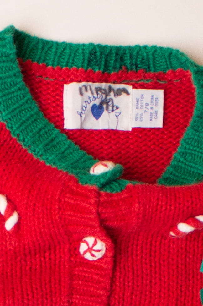 Kids Red Ugly Christmas Cardigan 63934