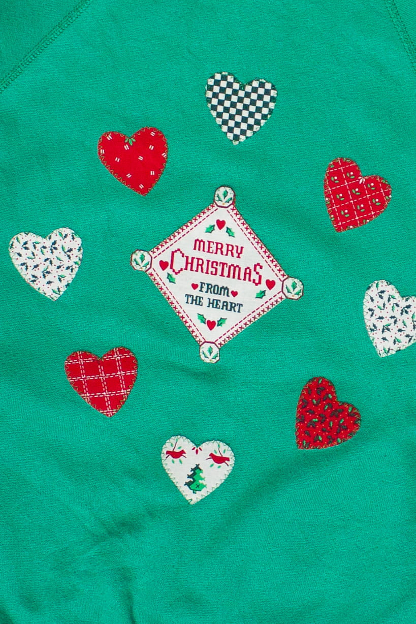 Vintage Merry Christmas From The Heart Ugly Christmas Sweatshirt