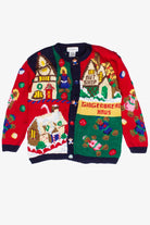 Vintage Hand Knit Alexandra Bartlett Gingerbread Haus Ugly Christmas Sweater