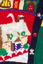 Vintage Hand Knit Alexandra Bartlett Gingerbread Haus Ugly Christmas Sweater
