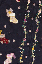 Vintage Rose and Bow Stockings Ugly Christmas Sweater