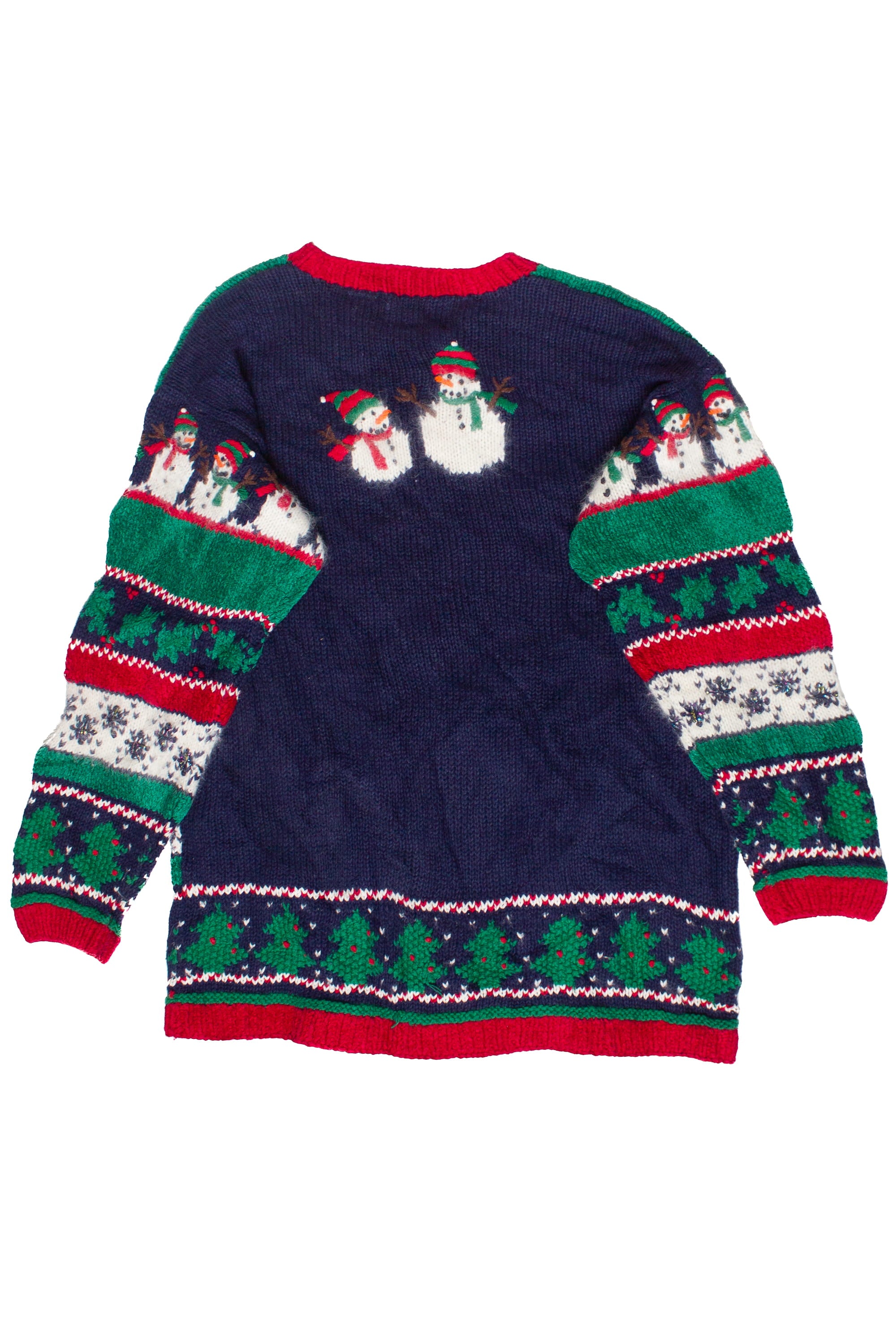 Vintage Striped Pattern Croft & Barrow Ugly Christmas Sweater