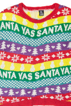 Rainbow "Yas Santa" Ugly Christmas Sweater