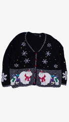 Black Ugly Christmas Cardigan 63975