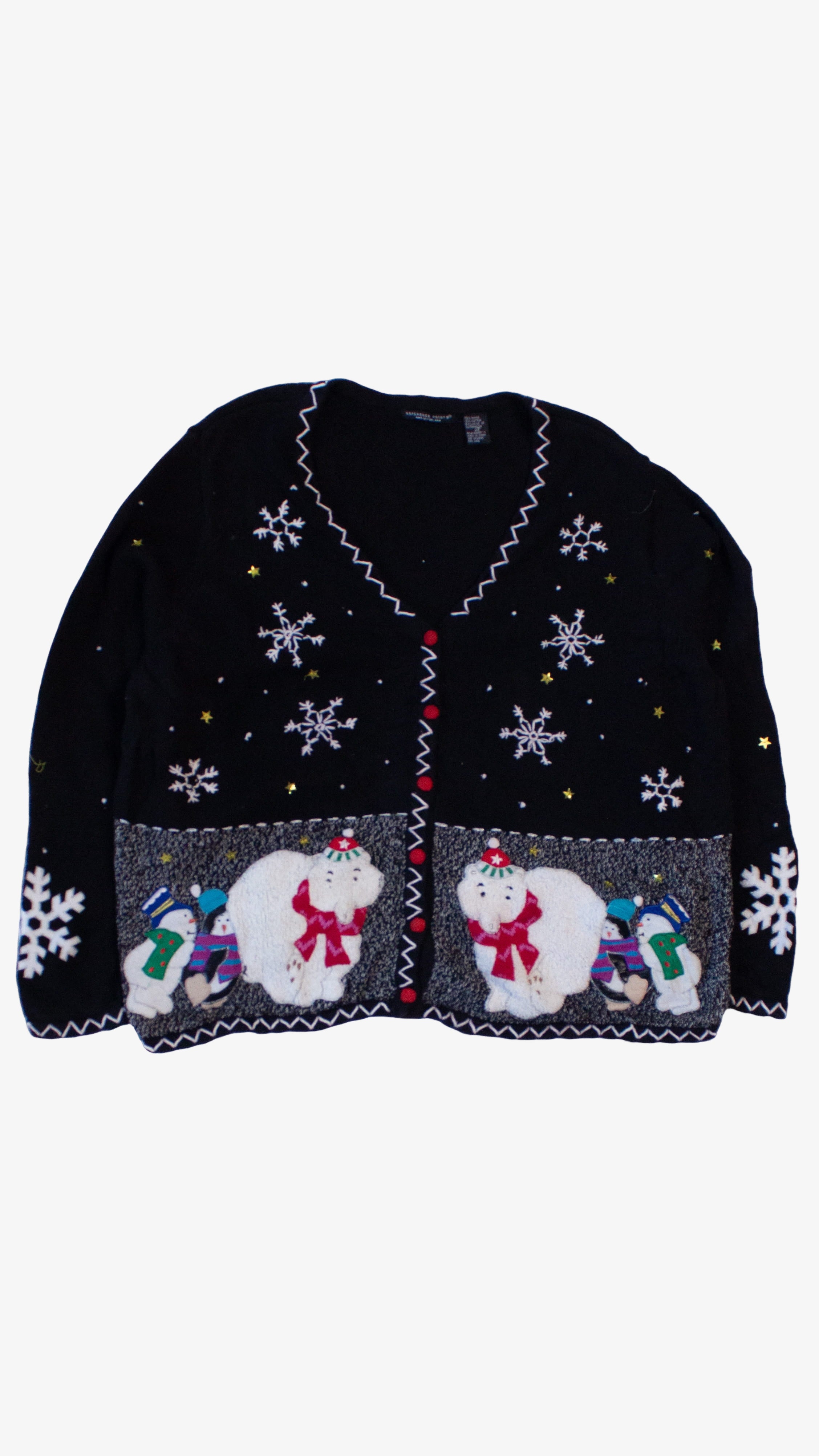 Black Ugly Christmas Cardigan 63975