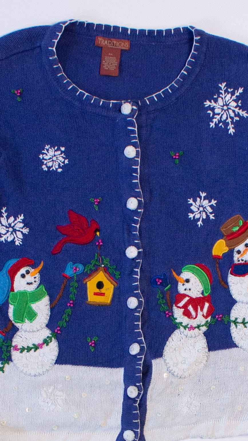 Blue Ugly Christmas Cardigan 63977