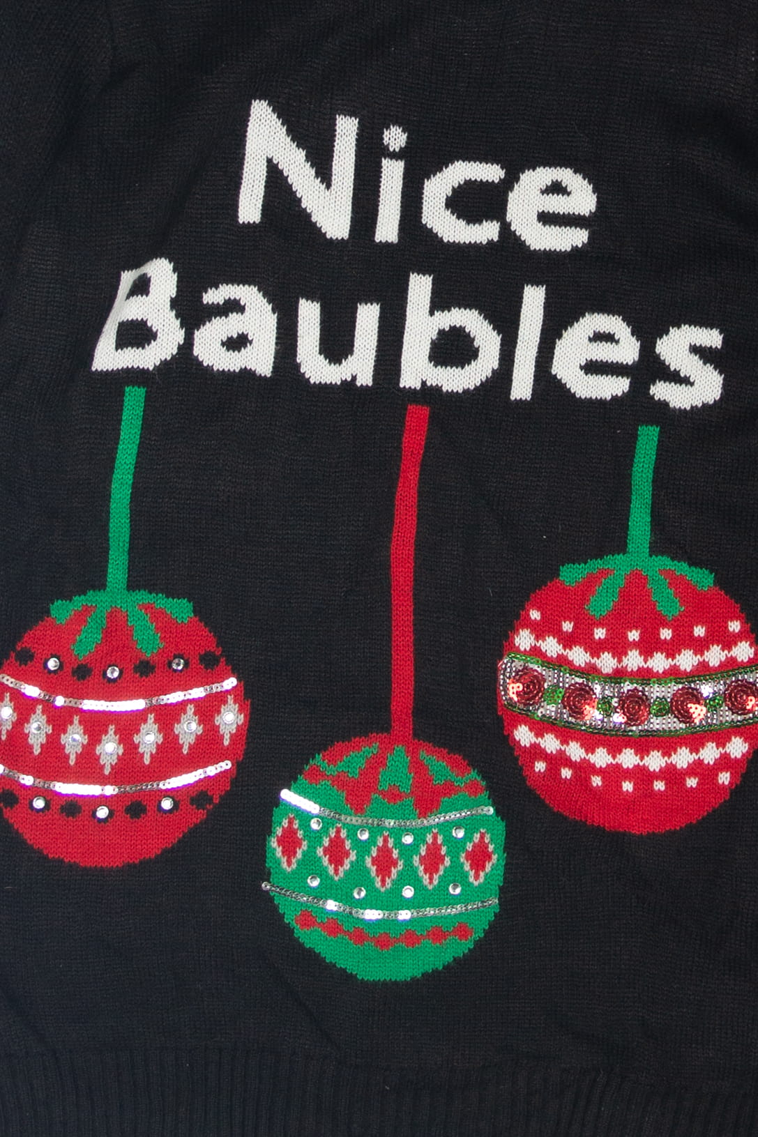 "Nice Baubles" Ugly Christmas Sweater 