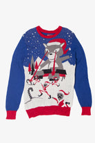 Reindeer laser Eyes Ugly Christmas Sweater