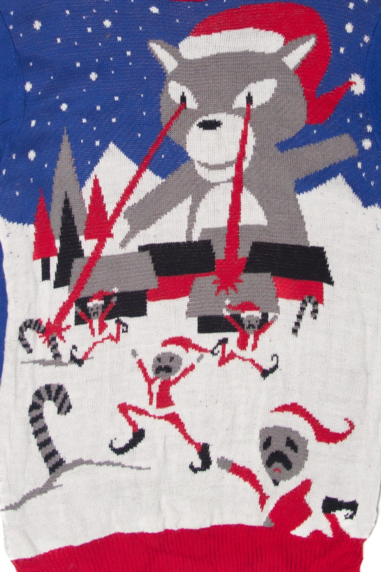 Reindeer laser Eyes Ugly Christmas Sweater
