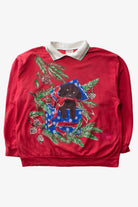 Red Chocolate Lab Ugly Christmas Sweatshirt 64010