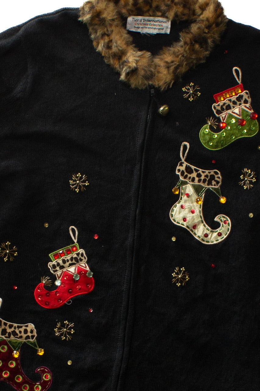 Black Ugly Christmas Cardigan 64039