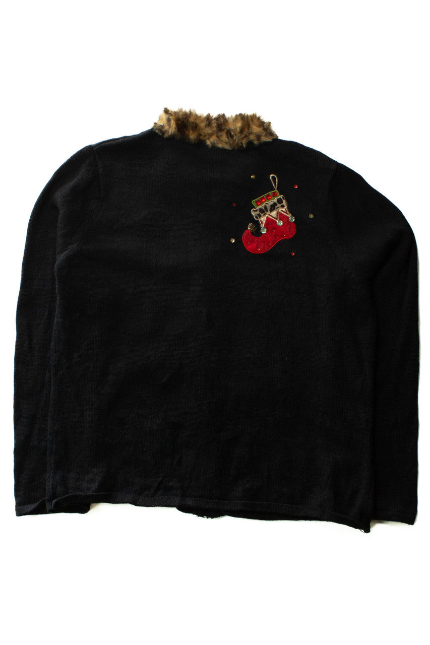 Black Ugly Christmas Cardigan 64039