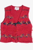 Hand Embroidered Susan Bristol Bows Ugly Christmas Vest 64042