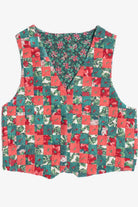 Vintage Handmade Quilted Double-Sided Ugly Christmas Vest 64046