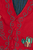 Karen Scott Ugly Christmas Sport Coat Vest 64047
