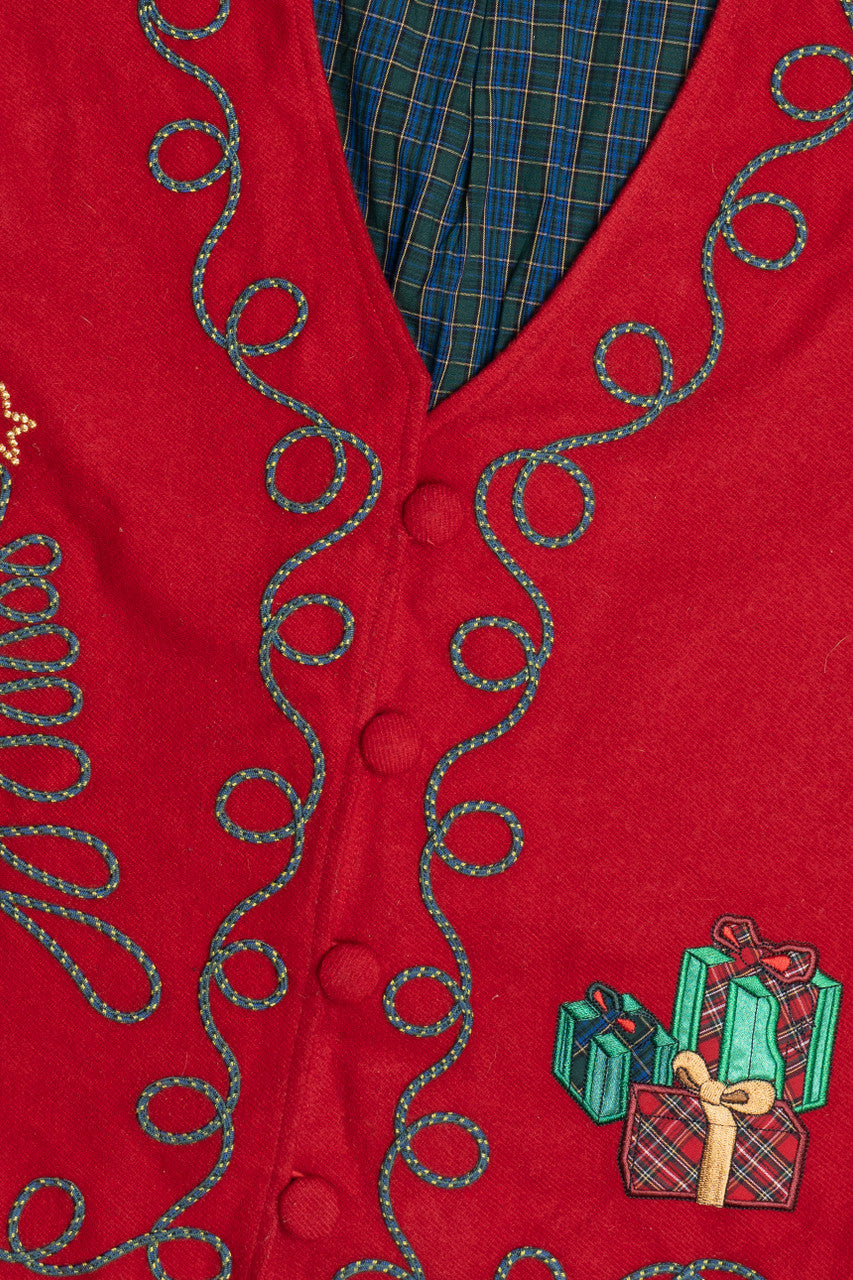 Karen Scott Ugly Christmas Sport Coat Vest 64047