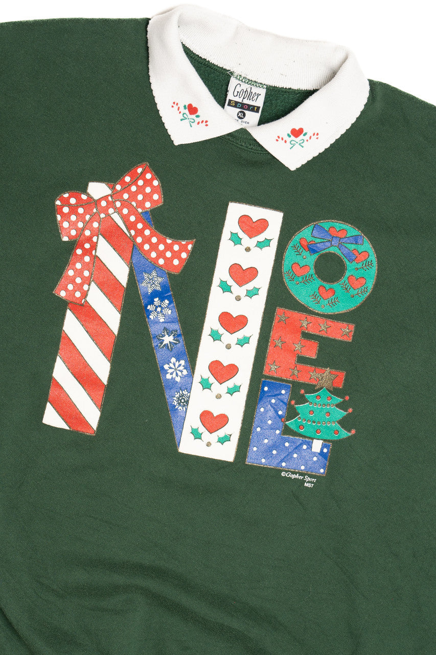 "Noel" Green Ugly Christmas Sweatshirt 64068