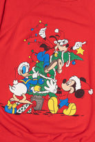 Vintage Mickey Mouse Goofy & Donald Duck Christmas Tree Sweatshirt