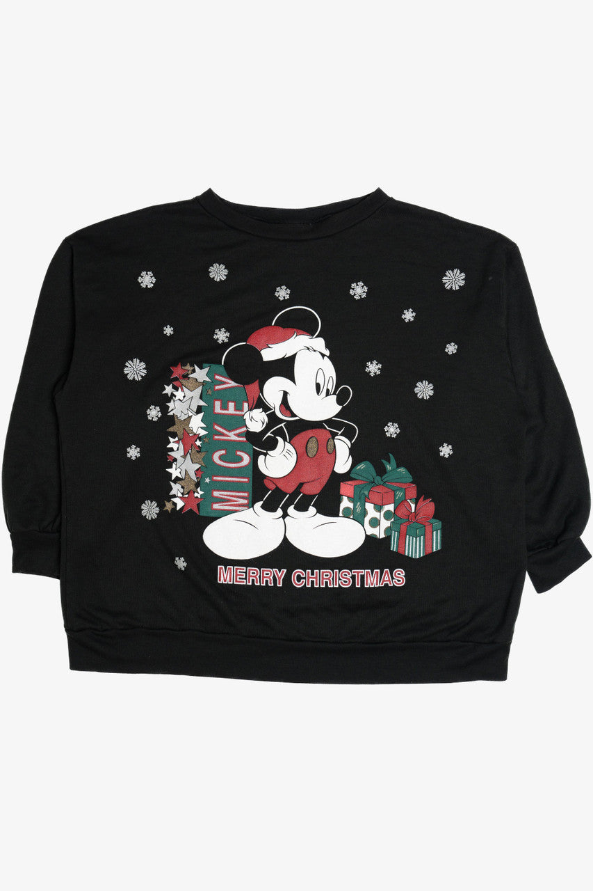 Vintage Mickey Mouse "Merry Christmas"  Ugly Christmas Sweatshirt