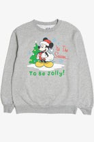 Vintage Mickey Mouse "Tis The Season To Be Jolly!" Ugly Christmas Sweatshirt 64083