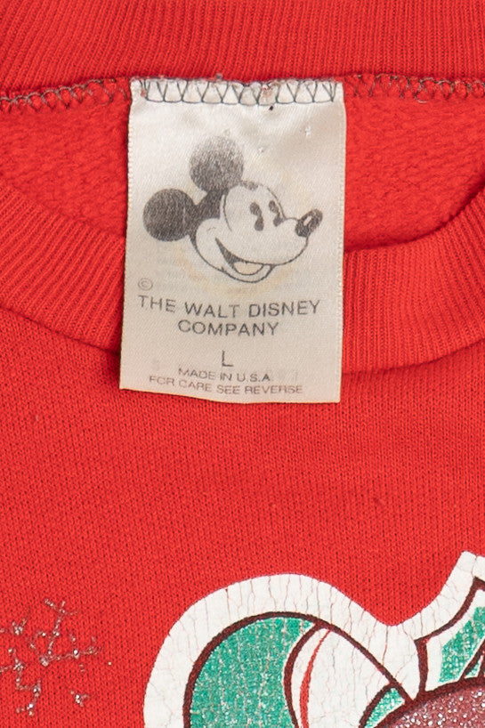 Vintage Mickey & Minnie Mouse "Merry Christmas" Ugly Christmas Sweatshirt 64084