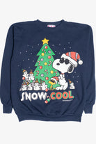 Vintage Snoopy "Snow Cool" Joe Cool Ugly Christmas Sweatshirt