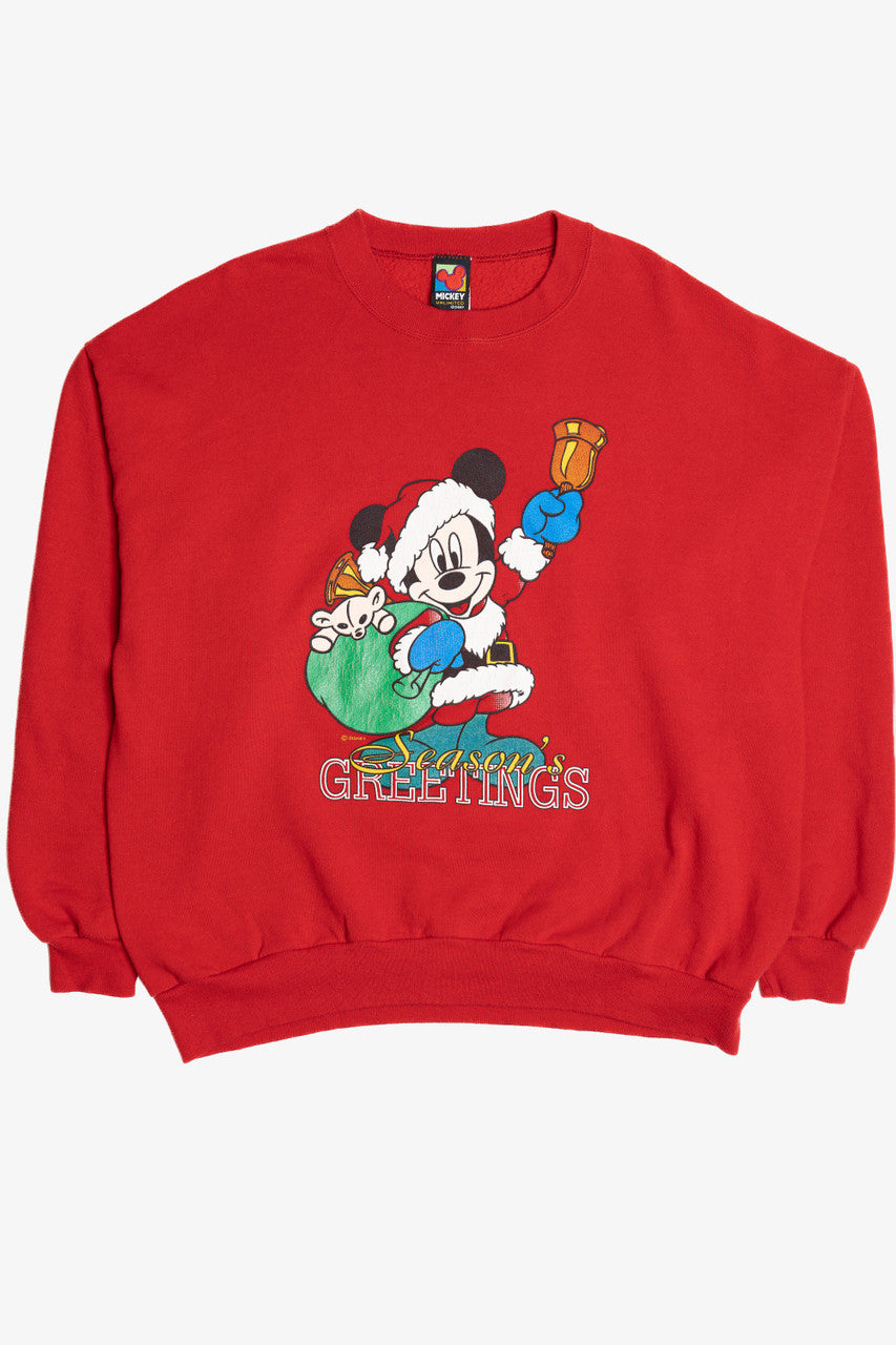 Vintage Mickey Mouse "Season's Greetings" Ugly Christmas Sweatshirt 64086