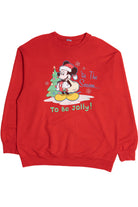 Vintage Mickey Mouse "Tis The Season To Be Jolly!" Ugly Christmas Sweatshirt 64089