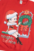 Vintage Betty Boop "Naughty But Nice" Ugly Christmas Sweatshirt
