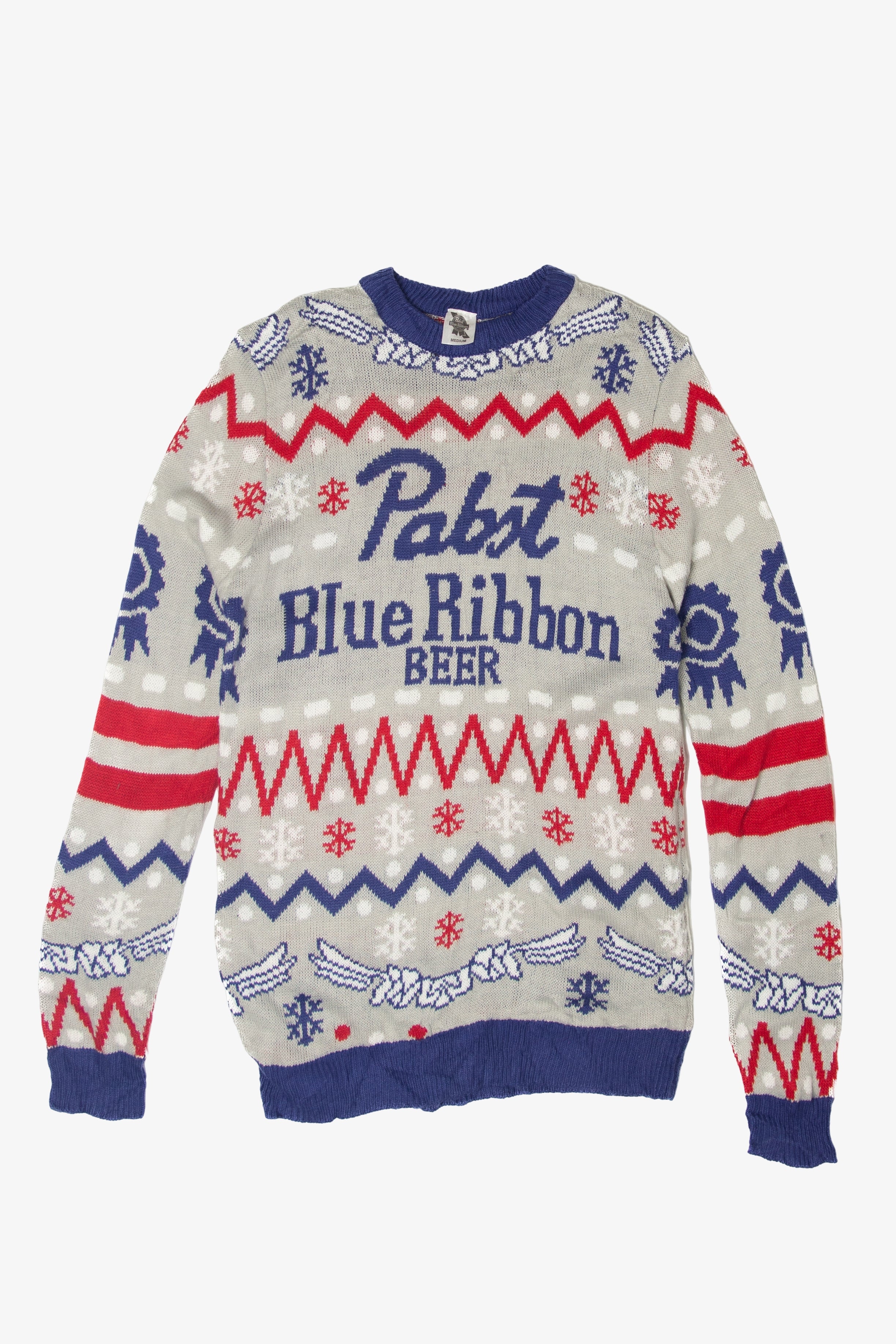 Pabst Blue Ribbon Beer Ugly Christmas Pullover 