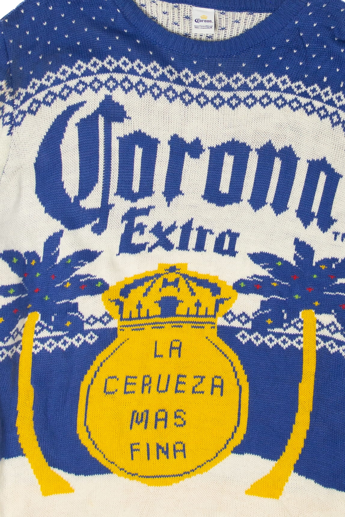 Corona Extra  "La Cerueza Mas Fina" Ugly Christmas Sweater 