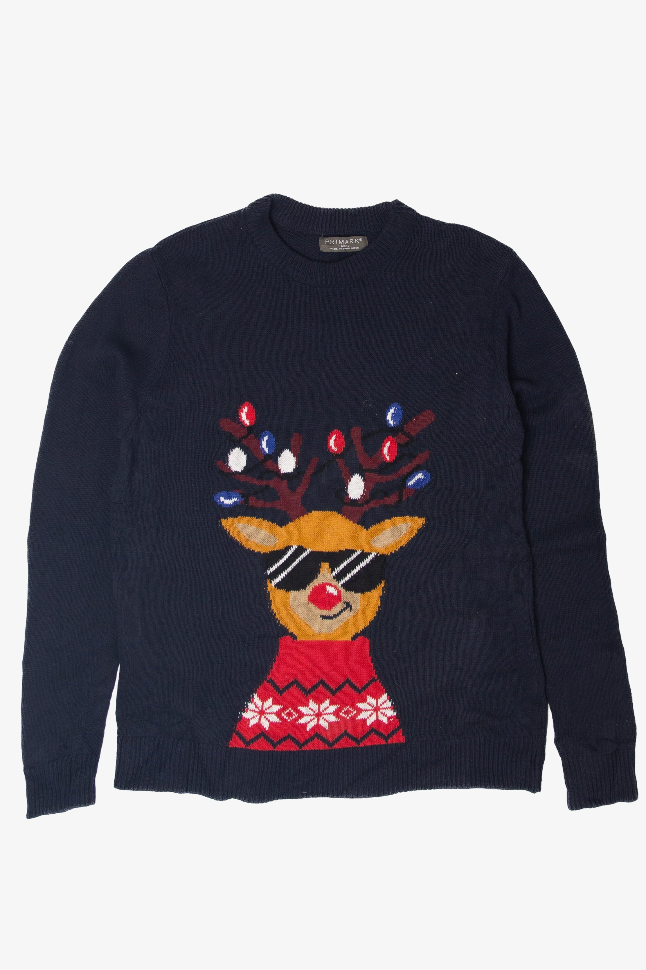 Reindeer Sunglasses Ugly Christmas Sweater