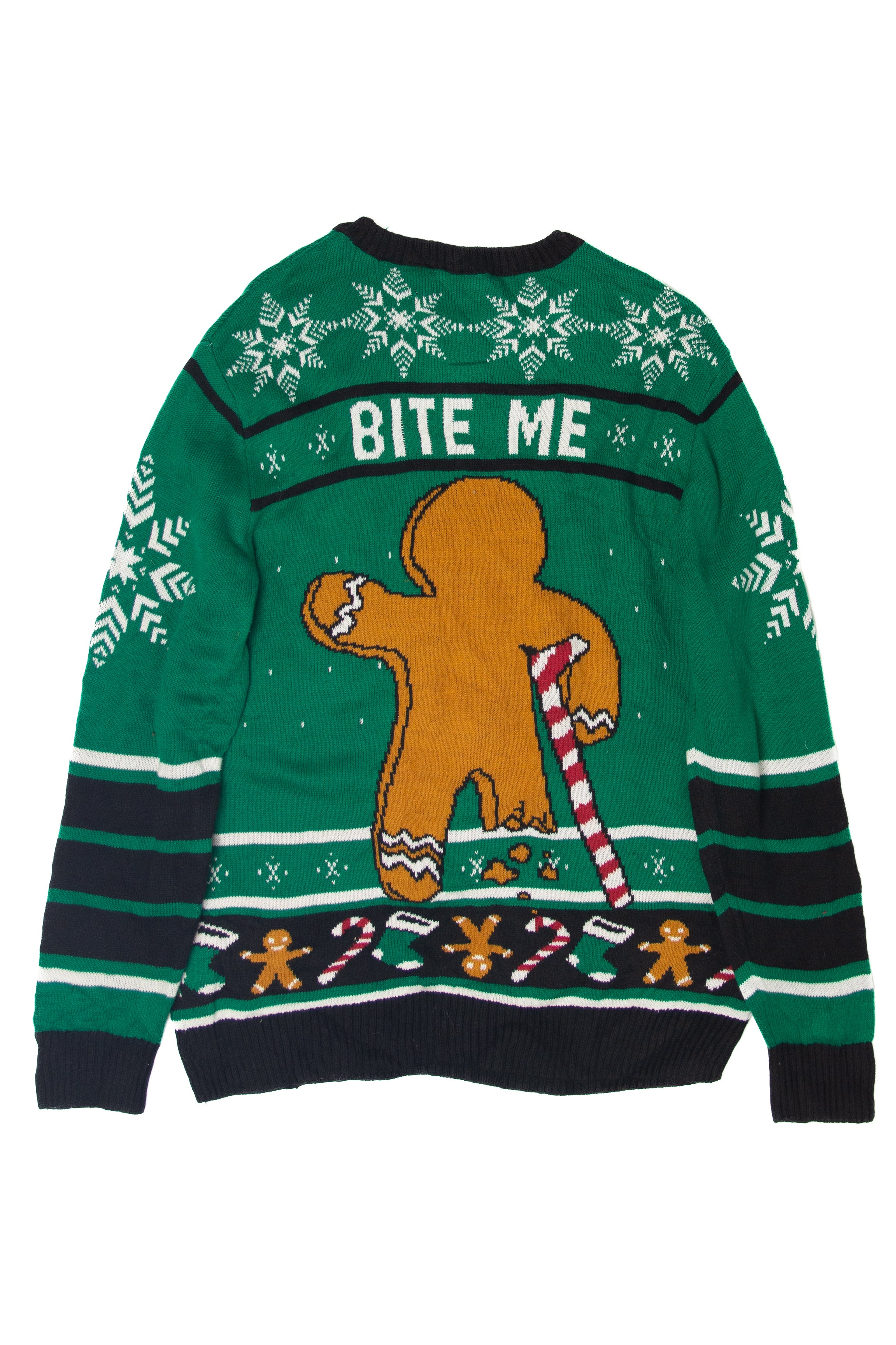 Gingerbread Man "Oh Snap" Ugly Christmas Sweater 