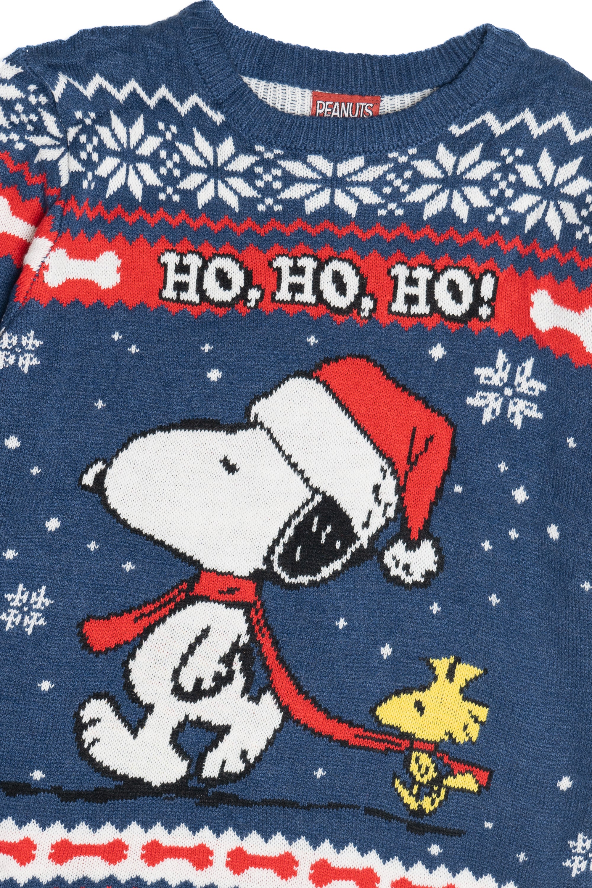 Peanuts Snoopy & Woodstock "Ho, Ho, Ho!" Ugly Christmas Pullover