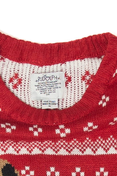 Rudolph The Red Nose Reindeer Ugly Christmas Sweater