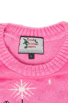 Santa In Paris Pink Ugly Christmas Sweater