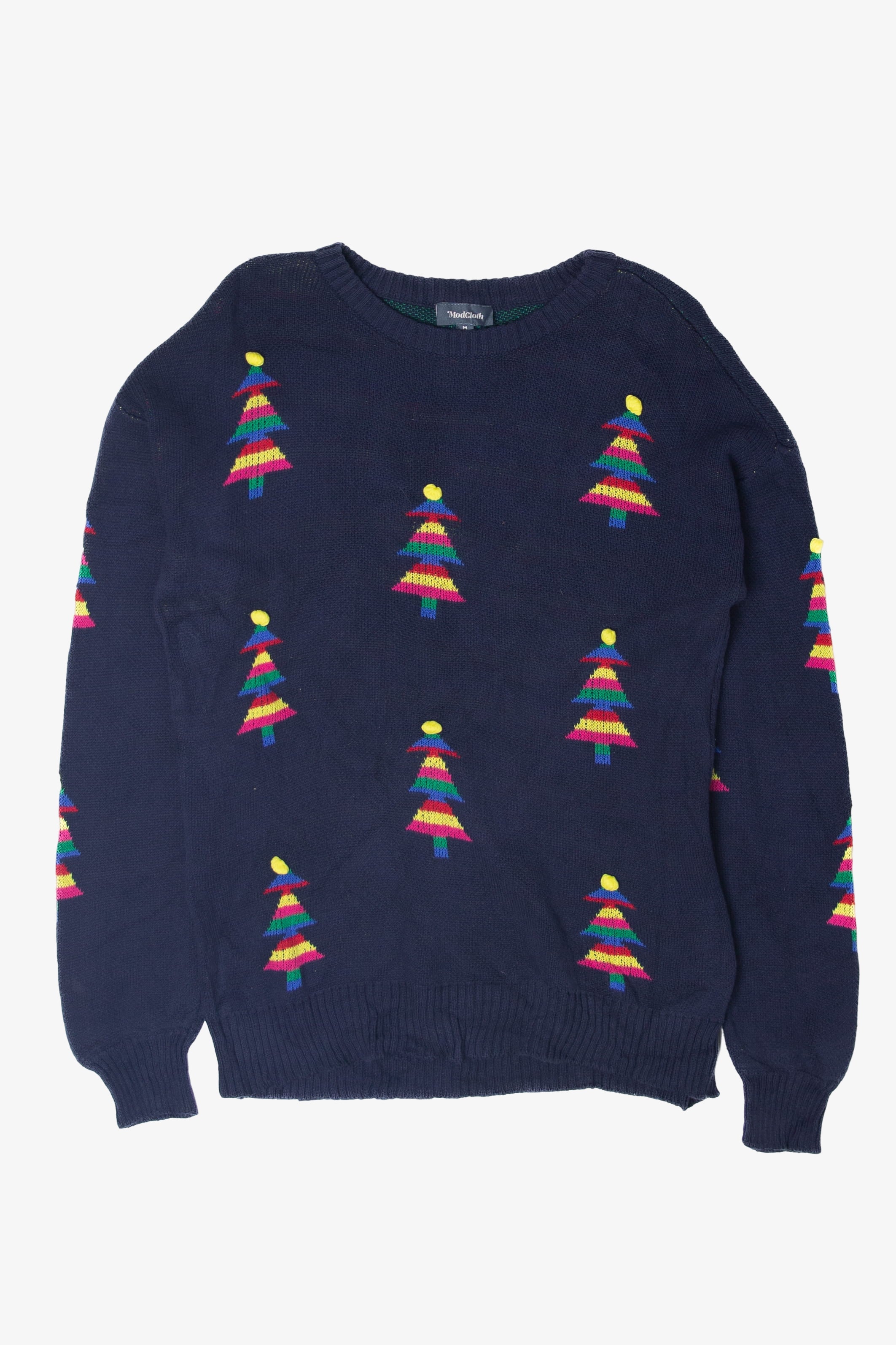 Modcloth Christmas Trees Ugly Christmas Sweater