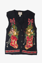 Vintage Stockings Ugly Christmas Vests (1990s)