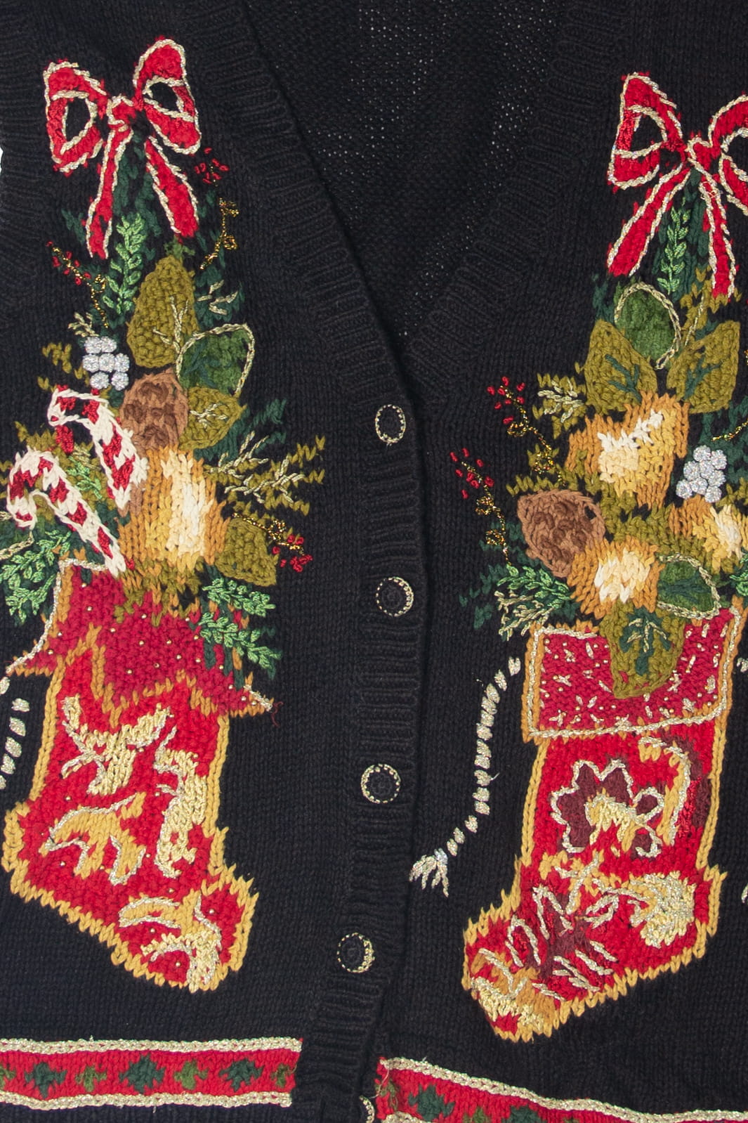 Vintage Stockings Ugly Christmas Vests (1990s)