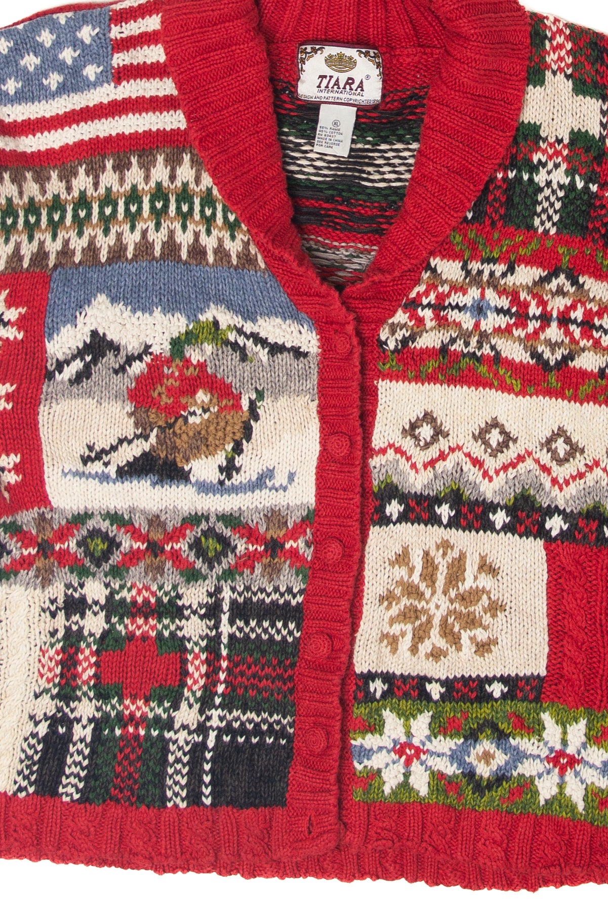 Vintage Tiara Ugly Christmas Cardigans (1990s)