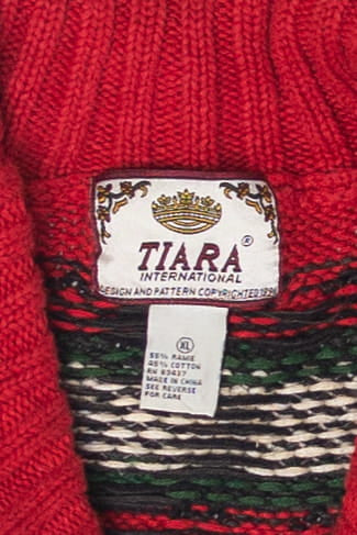 Vintage Tiara Ugly Christmas Cardigans (1990s)